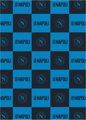 SSC Napoli, couverture douce avec logo, couverture chaude pour canapé et lit, taille 150 X 210 cm, toucher doux, bleu clair, produit officiel Hermet Beds and Blankets Bleu clair 150X210