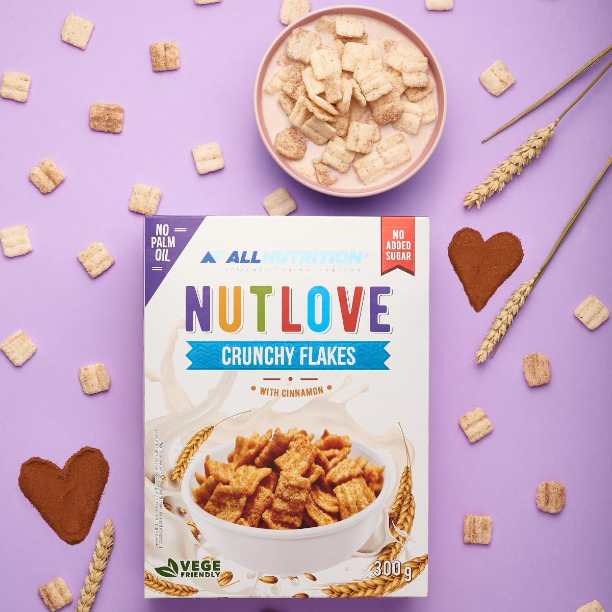Allnutrition Nutlove Flocons Croquants à la Cannelle 300G Céréales Naty Shop