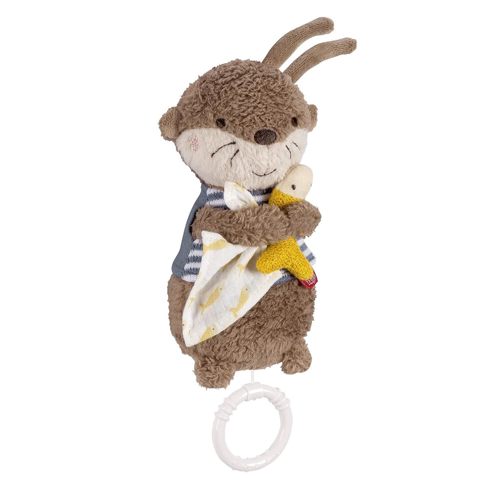 Fehn boîte à musique bébé somnifère mouton - peluche avec accessoire - chanson somnifère "Brahms berceuse" - jouet pour enfants pour le voyage et la maison - jouets musicaux pour bébés et enfants Baby Toys Naty Shop Otter
