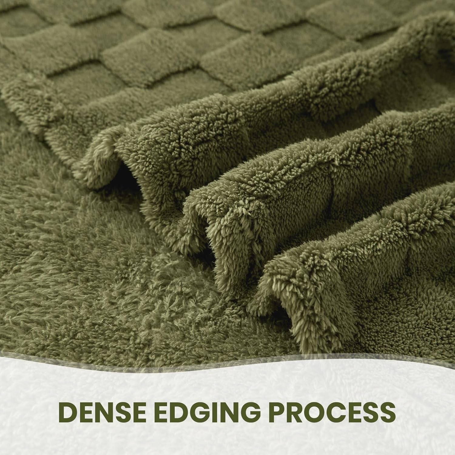 Good Nite Couverture douillette moelleuse pour canapé, couvre-lit en polaire, douce, à carreaux, vert, printemps, été, automne, hiver, quatre saisons (150 x 200 cm, vert olive) Good Nite Lits et couvertures