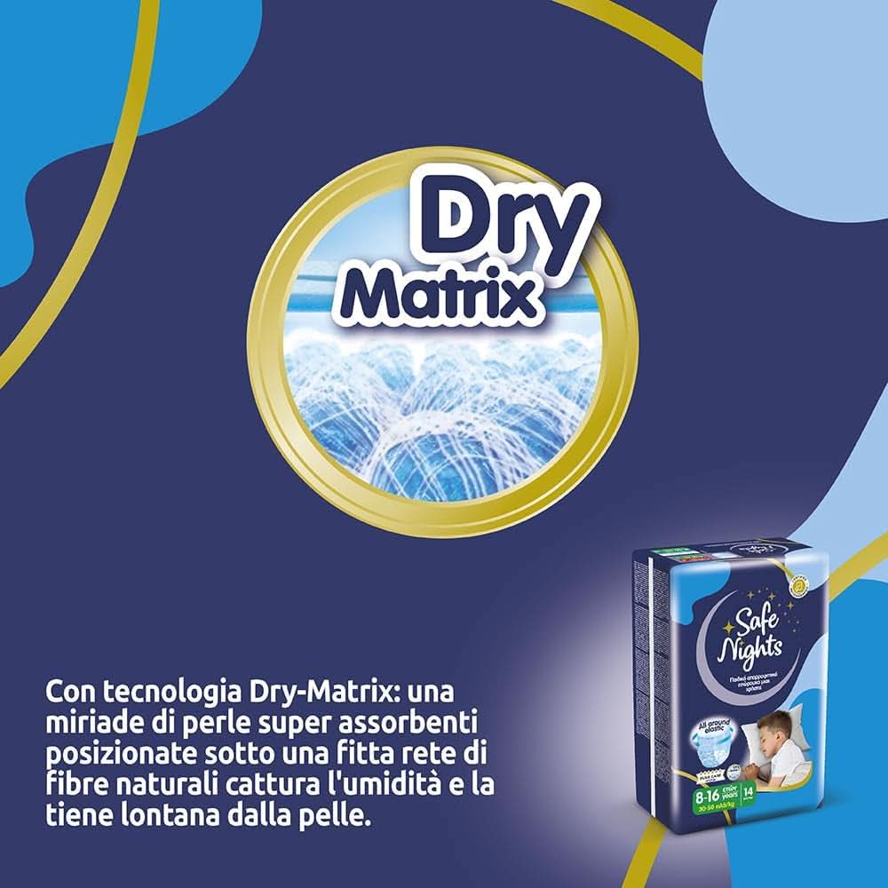 Safe Nights Boy, scutece pentru noapte, diverse marimi Mama si Copilul Naty Shop