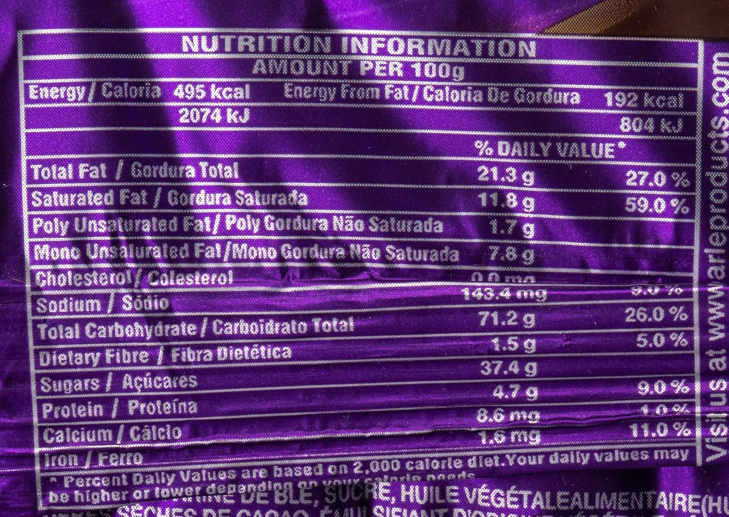 - Biscuits au chocolat Fab H&S, (1 x 112 gr)