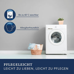 Oreiller en duvet Billerbeck Martina - Oreiller en 80 X 80 Cm - Oreiller à maintien ferme - Duvet d'oie 15% et plumes 85% Oreillers standards Naty Shop