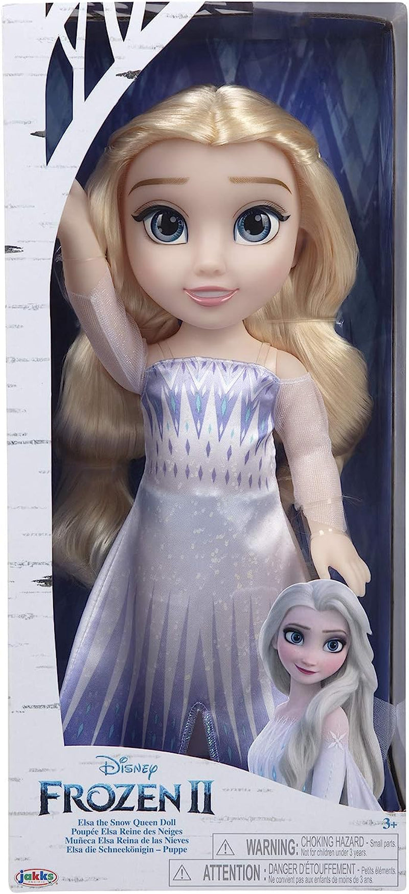 Poupée Disney La Reine des Neiges 2 ELSA La Reine des Neiges - Poupée mobile de 35 cm de haut, vêtue d'une robe tendance emblématique et de longs cheveux flottants pour un plaisir de jeu supplémentaire, pour les filles de 3 ans et plus, 214894 Naty Shop Dolls