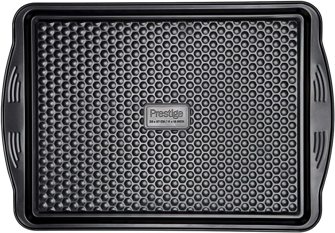 Prestige 48227 Aerolift Muffin Zinn, Acier au Carbone, Schwarz Moules et plaques à pâtisserie Naty Shop Groß Backblech