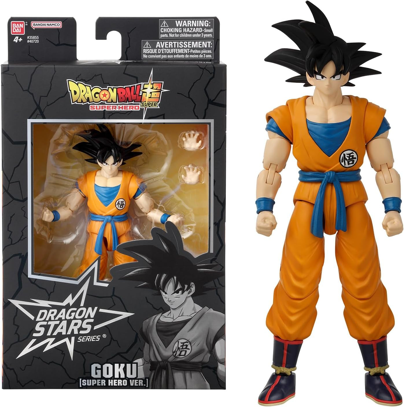 BANDAI - Dragon Ball Super - Figurine Dragon Stars 17 Cm - Super-Saiyajin Blue Goku - Figurine articulée Blue Goku - Licence Officielle Dragon Ball - Jouet pour enfant à partir de 4 ans - 36780 Figurines Naty Shop Goku (Dragon Ball Super Hero)