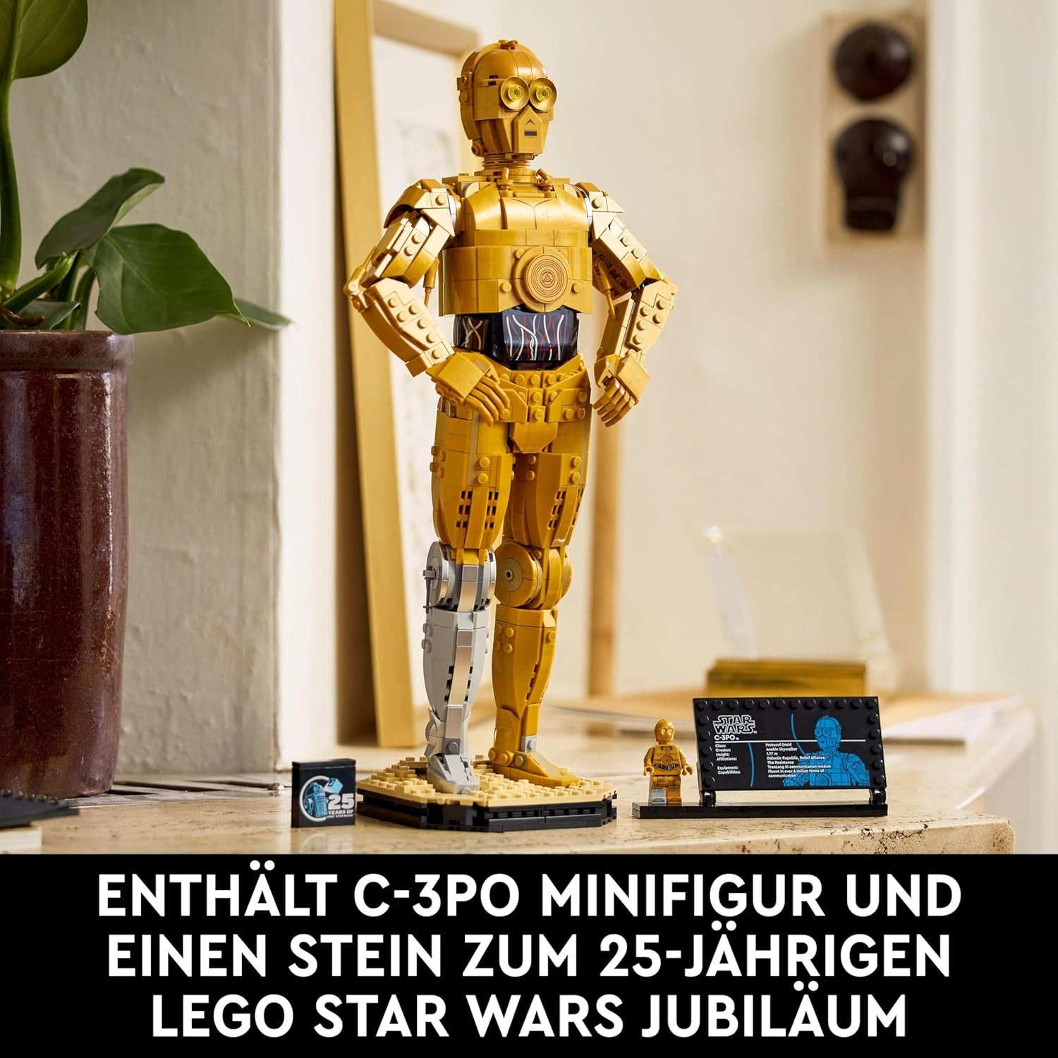 LEGO Star Wars C-3PO B, Droïde à construire, Modèle à collectionner, à construire et à exposer, Idée cadeau nostalgique pour adultes et fans, Pièce de collection, Fantasy Playset 75398 Jeux de construction Besuche den LEGO-Store