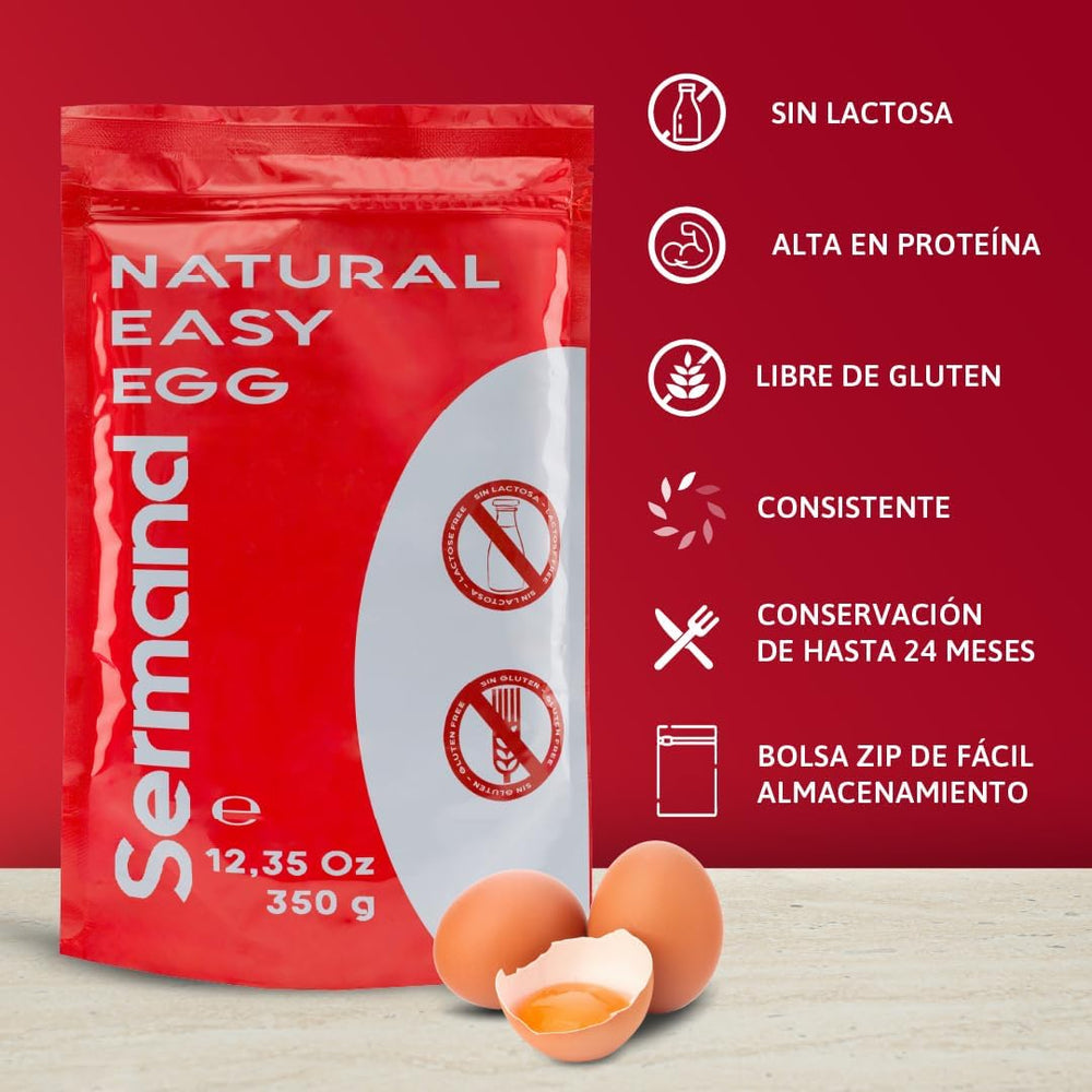 Poudre d'Eiklar (350g) | Getrocknetes Eiklar Pulver | Eialbumine pour le dos et la cuisine | Ohne Zusatztoffe | Emballage en sachet zippé sans lactose