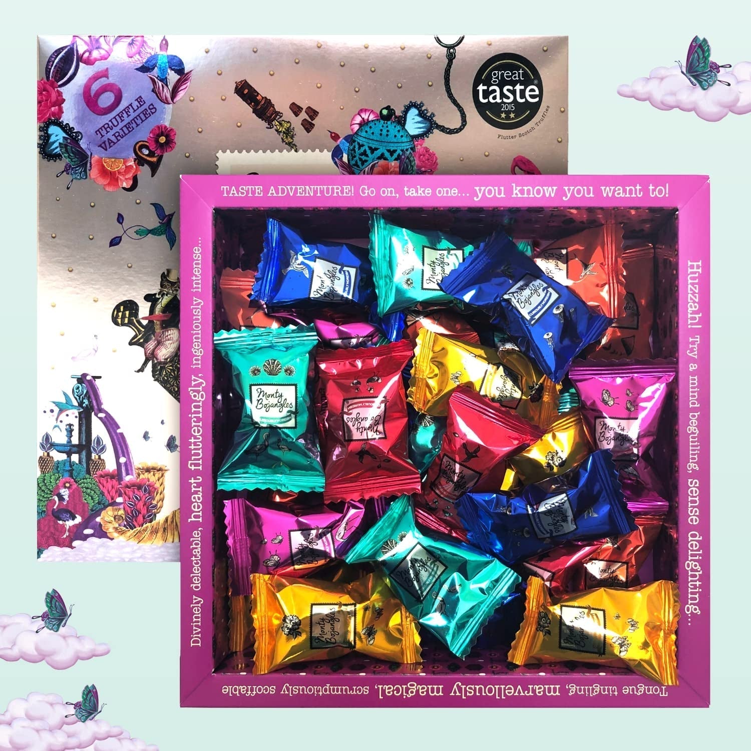 Monty Bojangles Taste Adventures Assortiment de chocolats avec poudre de cacao, 315 grammes Bonbons au chocolat Naty Shop