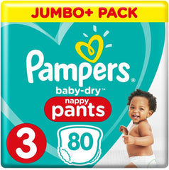 Couches Pampers Baby-Dry, taille 8, 43 couches, à partir de 19 kg, pack Jumbo+