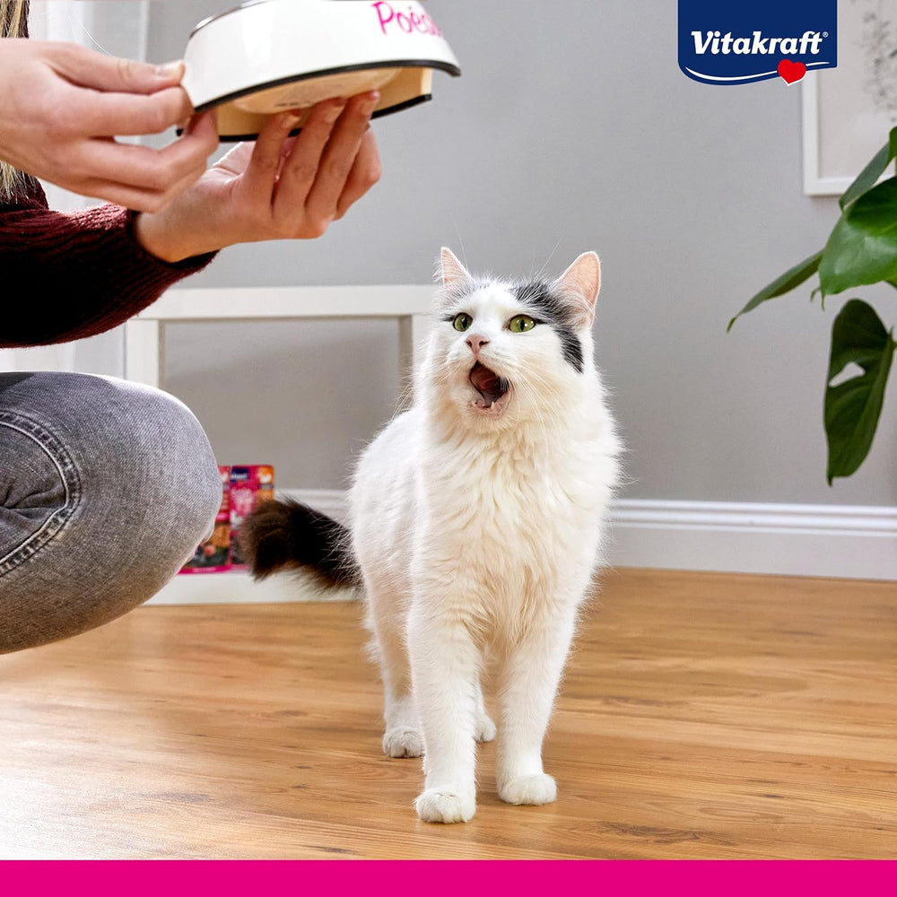 Vitakraft Poésie Création, Tender Selection, Hrană umedă pentru pisici, Hrană umedă pentru pisici în sos, cu pui, cu curcan, cu vită, fără adaos de zahăr și cereale (1 pachet de 6 x 85g)