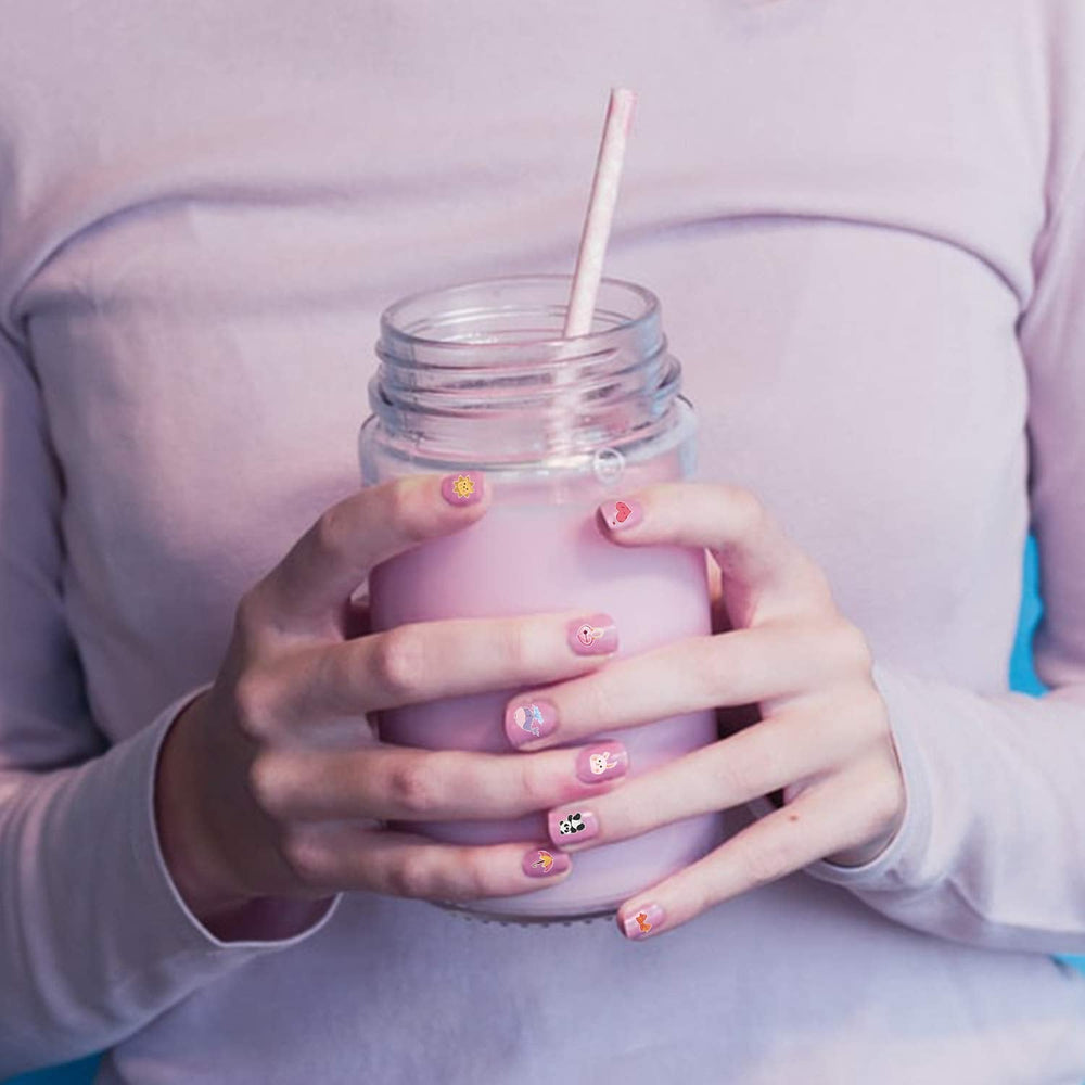 Autocollants pour ongles pour enfants filles, plus de 600 motifs d'animaux, fruits, dinosaures, voitures, fleurs, autocollants 3D pour ongles, fête d'anniversaire, thé, salon de manucure et spa, cadeau