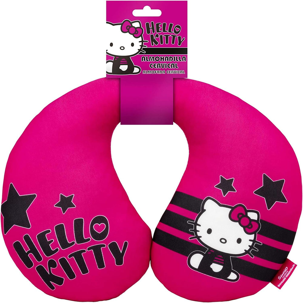 HELLO KITTY Oreiller cervical étoile pour garçons et filles. Confortable et fonctionnel. Universel, 100% lavable. Naty Shop oreillers de voyage