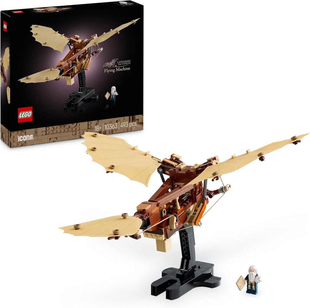 LEGO Icons La machine volante de Léonard de Vinci avec des ailes battantes - Comprend une figurine et un support - Ensemble de construction pour adultes - Ensemble de décoration pour la maison - Idée cadeau - 10363 Jeux de construction Besuche den LEGO-Store Titre par défaut