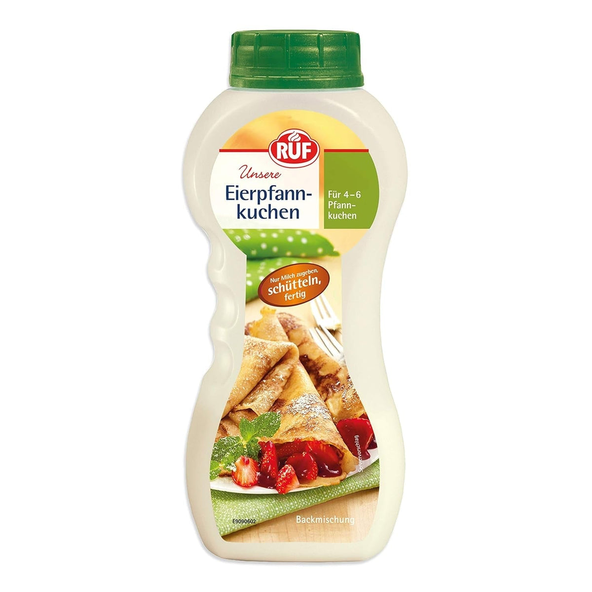 RUF Pfannkuchenteig Shaker, Pfannkuchenteig-Grundmischung Für 4-6 Goldbraune Eierpfannkuchen, Schnell Gemacht, Nur Milch Zugeben, Schütteln, Fertig, 1X200G Naty Shop Pfannkuchenteig