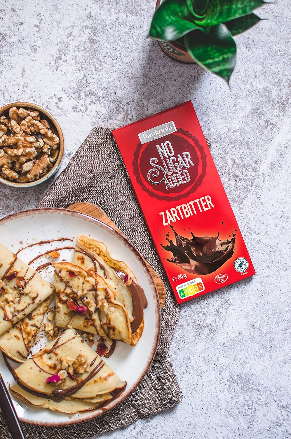 Chocolat noir Frankonia sans sucre ajouté, 80 g