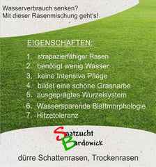 10Kg Für Ca. 300 M² Schattenrasen Dürreresistent Rasensamen Qualität Rasen Rasensaat Rasenmischung