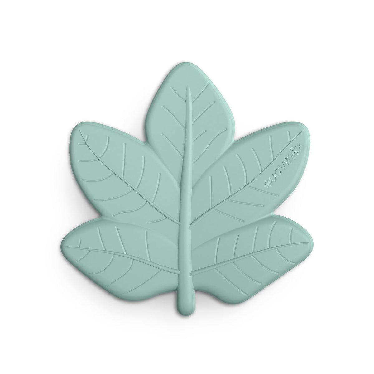 Suavinex, anneau de dentition monobloc en silicone. Doux, flexible, sûr. Apaise et apaise les gencives de bébé. Ergonomique, facile à saisir, texturé/relief. Design avec forêt, Poésie, Vert