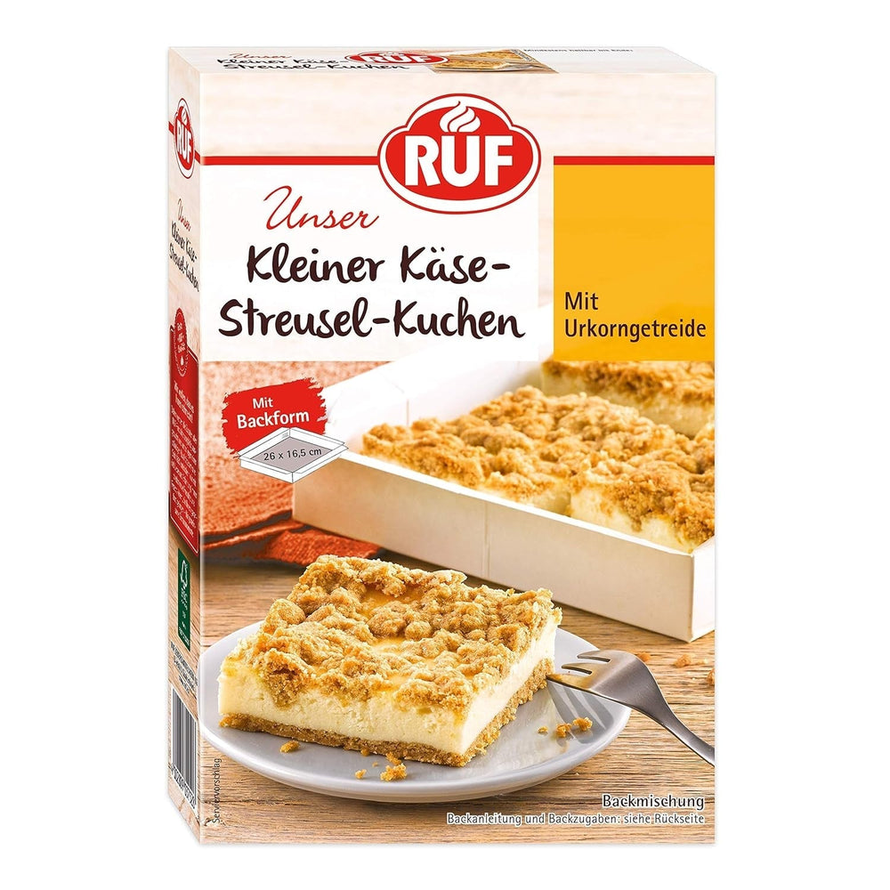 RUF Kleiner Himbeer-Schokokuchen, Mini-Kuchen Mit Feiner Puddingcreme, Himbeeren Und Weißen Schokoraspeln, Inkl. Backform, 1X252G Mélange pour la pâtisserie et la cuisson Naty Shop 305 G (1Er Pack) Käsekuchen