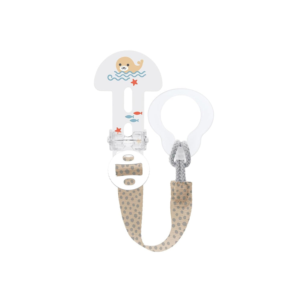 MAMAN Clip-le ! & Cover Attache-tétine avec protège-tétine, Attache-tétine réglable en longueur avec anneau amovible, Convient aux sucettes, anneaux de dentition et jouets, Lapin