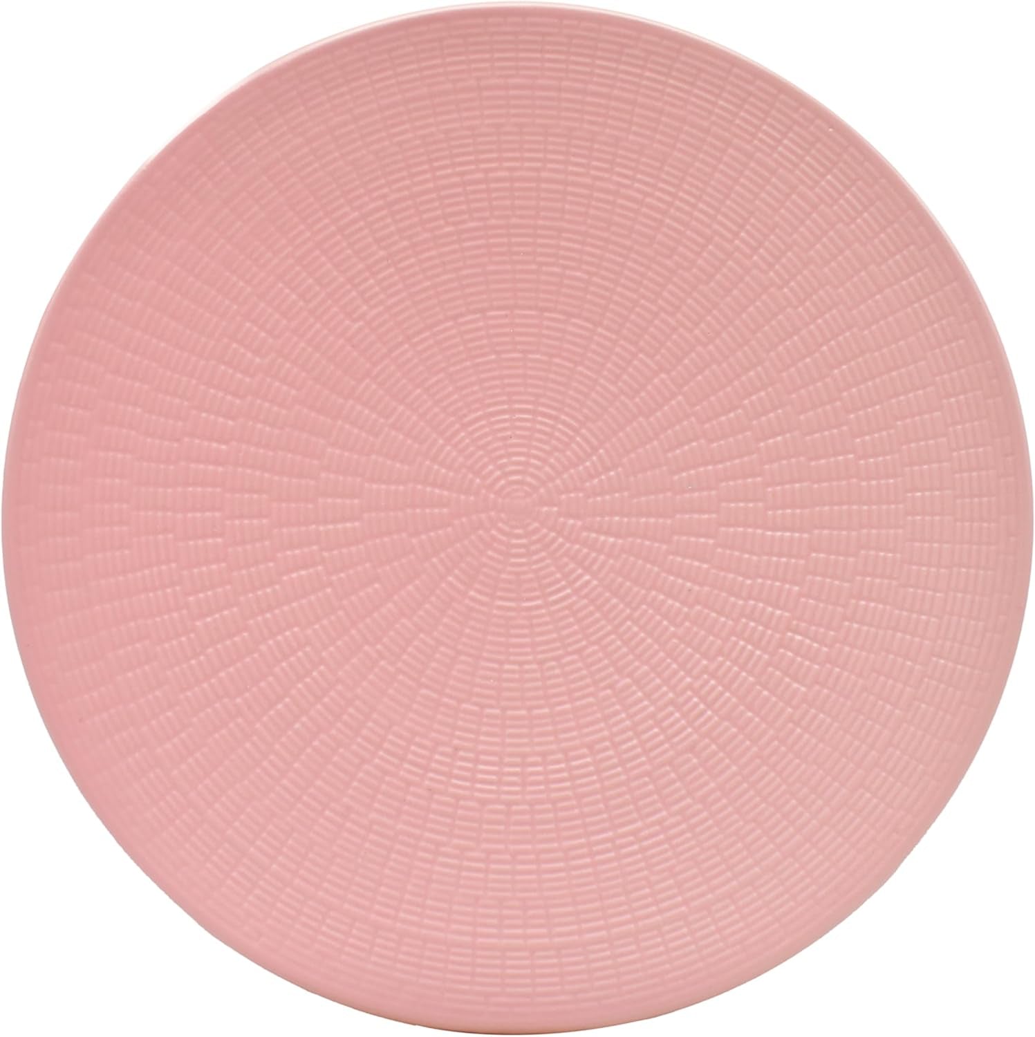 ECHTWERK Service de table vintage 12 pièces au design naturel « Blanka » Service de table élégant en grès texturé pour 4 personnes avec 4 assiettes plates, 4 assiettes latérales et 4 assiettes plates Rose