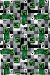 Character World Minecraft Couverture polaire officielle | Scribble Design Couverture Réversible 2 Côtés, Super Douce et Chaude Lits et Couvertures Besuche den Character World-Store Multicolore 150 X 100