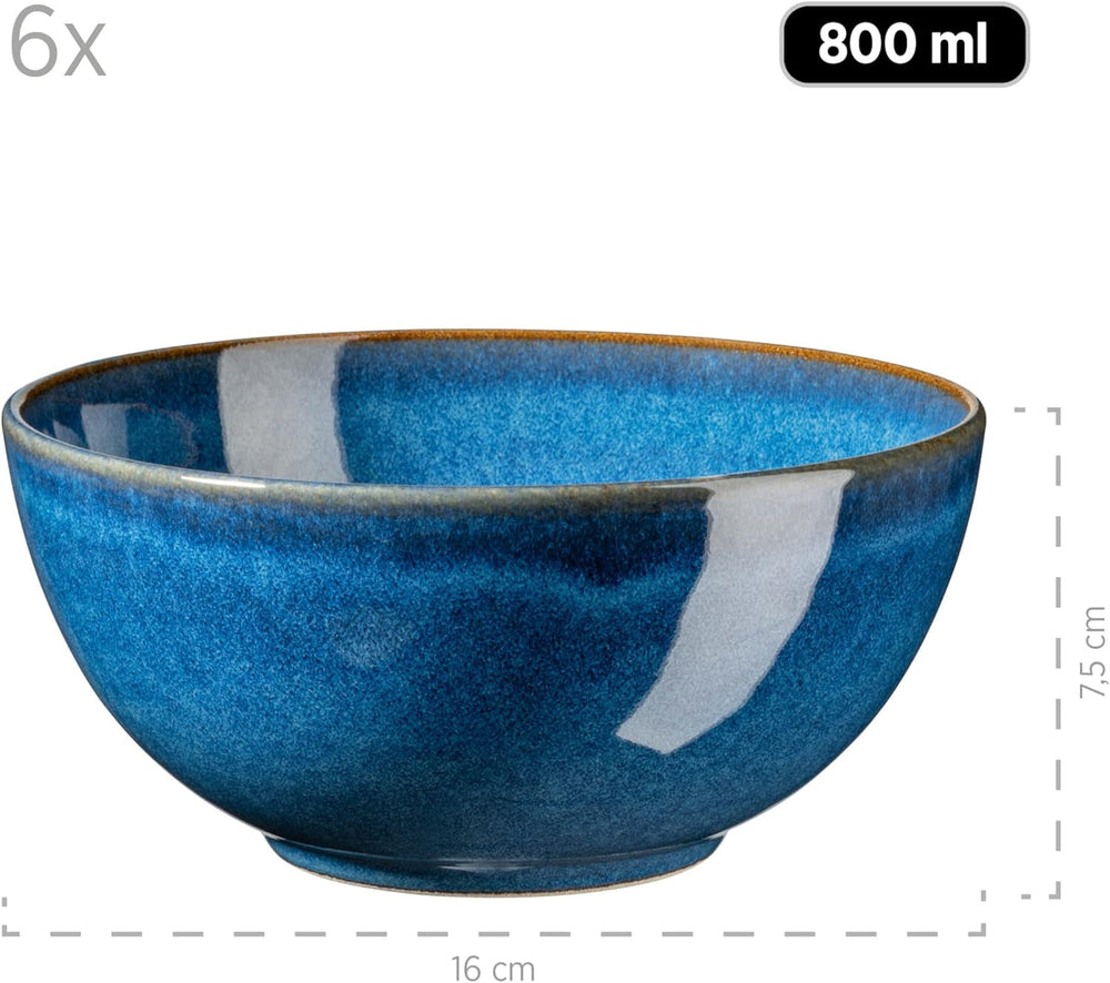 MÄSER Frühstücksset, Keramik OSSIA, Königsblau Services de table Naty Shop