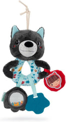 Lilliputiens - Anneaux multiactivités Louis le Loup - Hochet pour bébé avec sons, textures et couleurs - Facile à attraper - Stimule les sens et favorise la motricité - Dès 3 mois - 83505 Jouets Bebe Naty Shop Louis