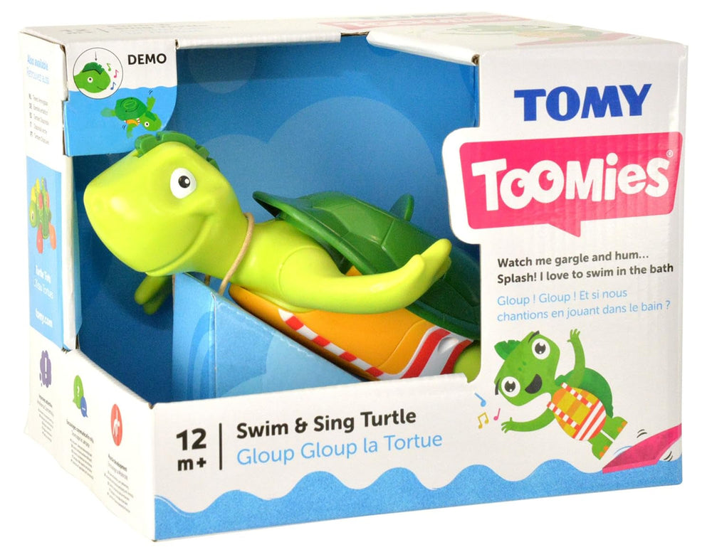 TOMY Jouet aquatique pour enfants "Plantschi la tortue chantante" jouet multicolore de haute qualité pour enfants avec musique, allie jouet de bain et jouet musical, à partir de 12 mois ! Jouet de bain pour jeux d'eau Jucarii Bebe Naty Shop