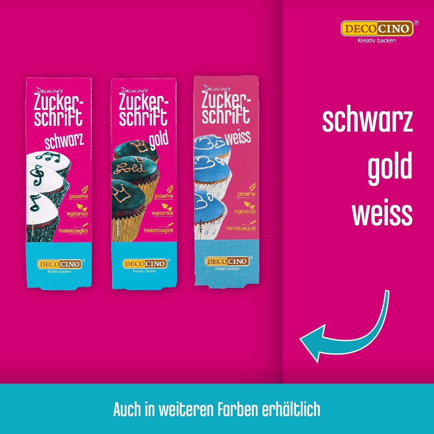Decocino Lettrage en sucre rouge – Lettrage colorant alimentaire – Tube pratique pour étiqueter le fondant et le glaçage – Décorations de pâtisserie pour gâteaux, gâteaux et cupcakes ! (Paquet de 2)