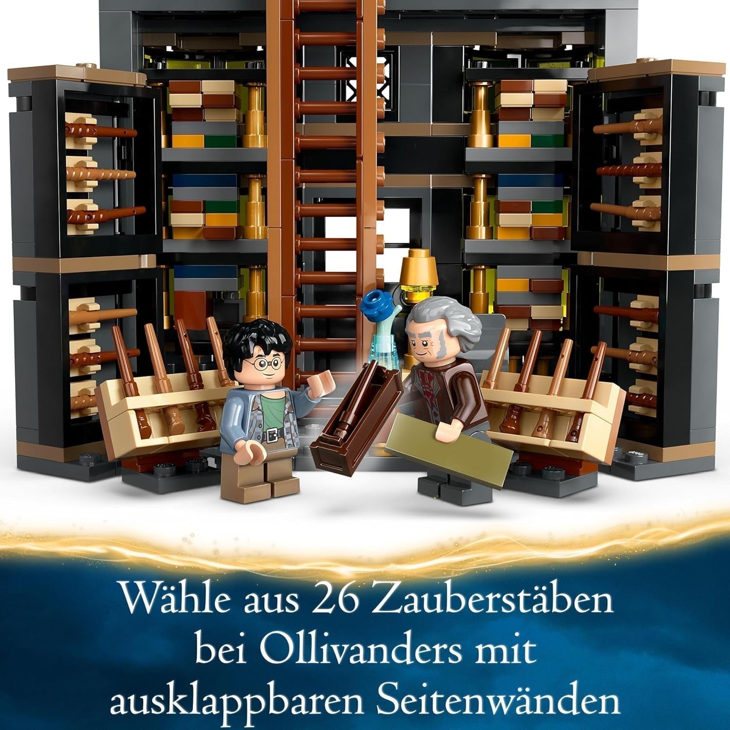 LEGO Harry Potter Costumes d'Ollivander et de Madame Malkin, Les Terres du Chemin de Traverse, Ensemble de jeu pour enfants, Jouets sorciers, Cadeaux fantastiques pour filles, garçons et fans à partir de 8 ans 76439 Jeux de construction Besuche den LEGO-Store