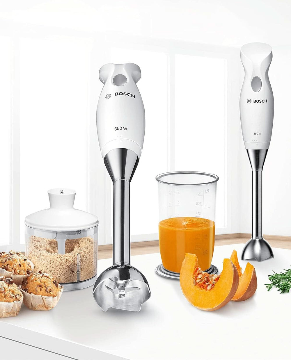 Haushaltsgeräte MSM6B500 Batteur sur socle, 350 W, Argent/Blanc Cuisine Naty Shop