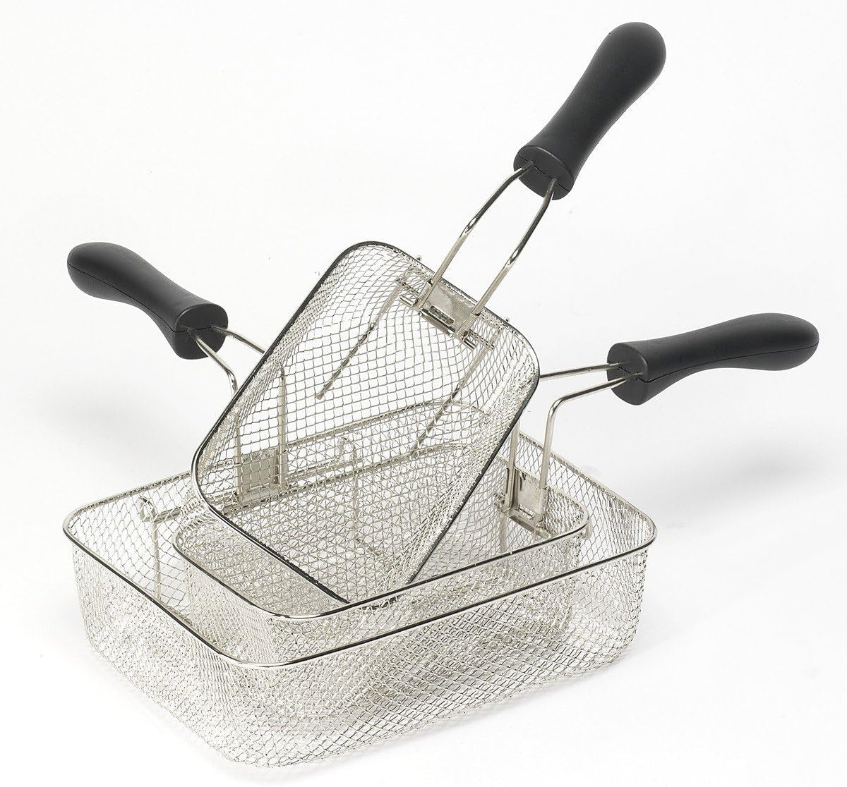 Friteuse à huile Bestron XL Avec 3 paniers à friture, Avec technologie de zone froide et réservoir d'huile amovible, 4 litres, 2000 W Électroménager Naty Shop