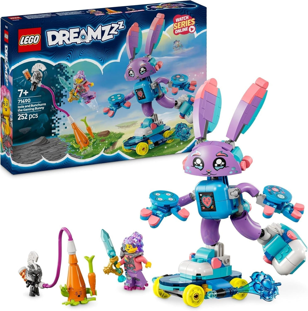 LEGO Dreamzzz Izzie et Bunchurro Le lapin de jeu, jouet pour enfants de 7 ans et plus, ensemble de jeu 2 en 1 avec figurine de héros et Cyberling pour une expérience de jeu imaginative 71490 Ensembles de construction Besuche den LEGO-Store Default Title