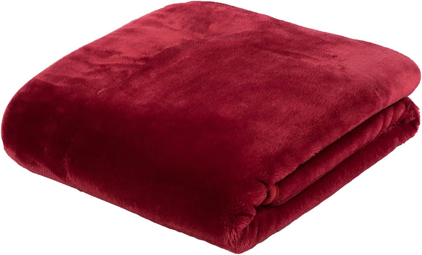 Gözze - Couverture Confortable Sensation Cachemire Premium, 500 G/M², 180 X 220 Cm - Moutarde Lits et Couvertures Besuche den Gözze-Store Rouge 180 X 220 Cm