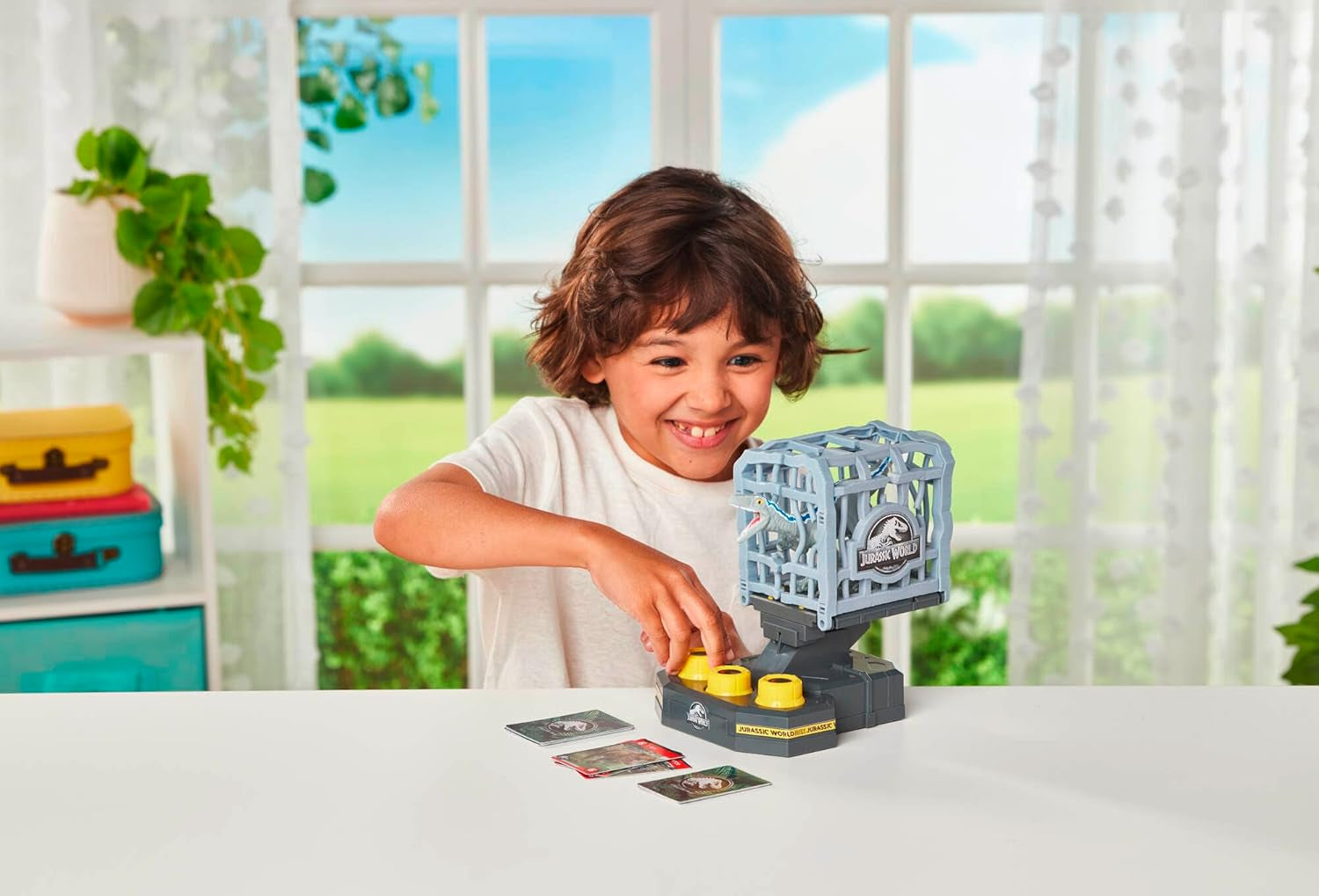 EPOCH Games, Jurassic World - Cage Breaker, 7523, jouet dinosaure, jeu de société pour enfants à partir de 4 ans