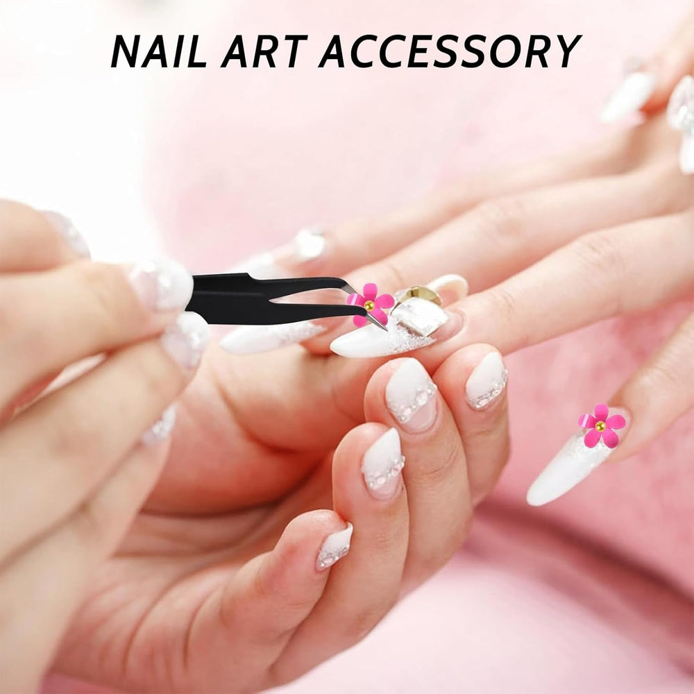 1 Carton Nail Art Charms, Fleurs 3D Charms d'art, Acryl Blumen Nagel Strass Mit Ornamenten, Nagel Edelsteine, Nagel Zubehör Für Mädchen, Décoration d'art, DIY Handwork Nail Design