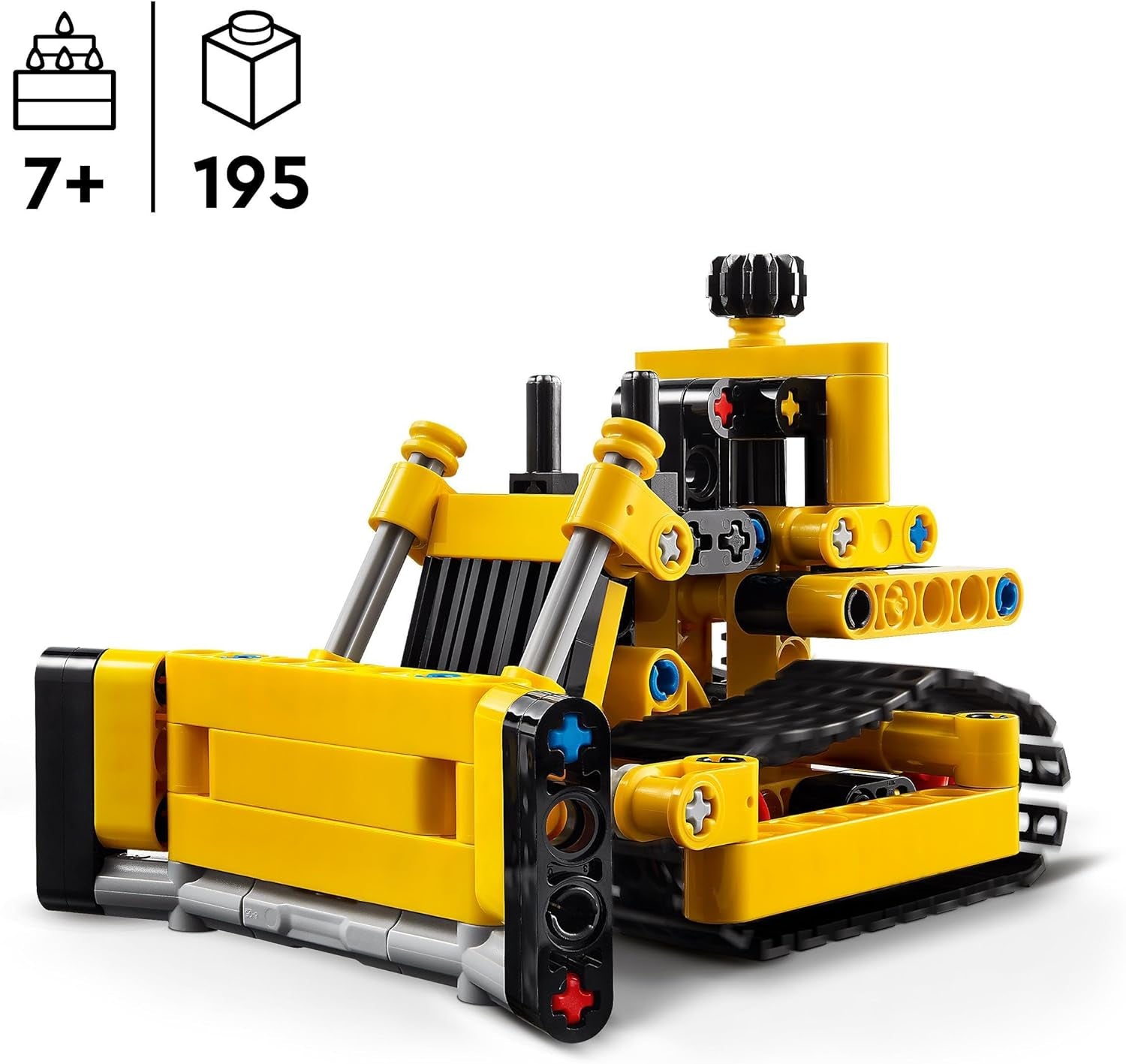 LEGO Technic Bulldozer lourd Jouet de construction Bulldozer Ajoutez à votre chantier de construction Jouet de construction pour enfants Cadeau technologique pour garçons et filles de 7 ans 42163 Ensembles de construction Besuche den LEGO-Store