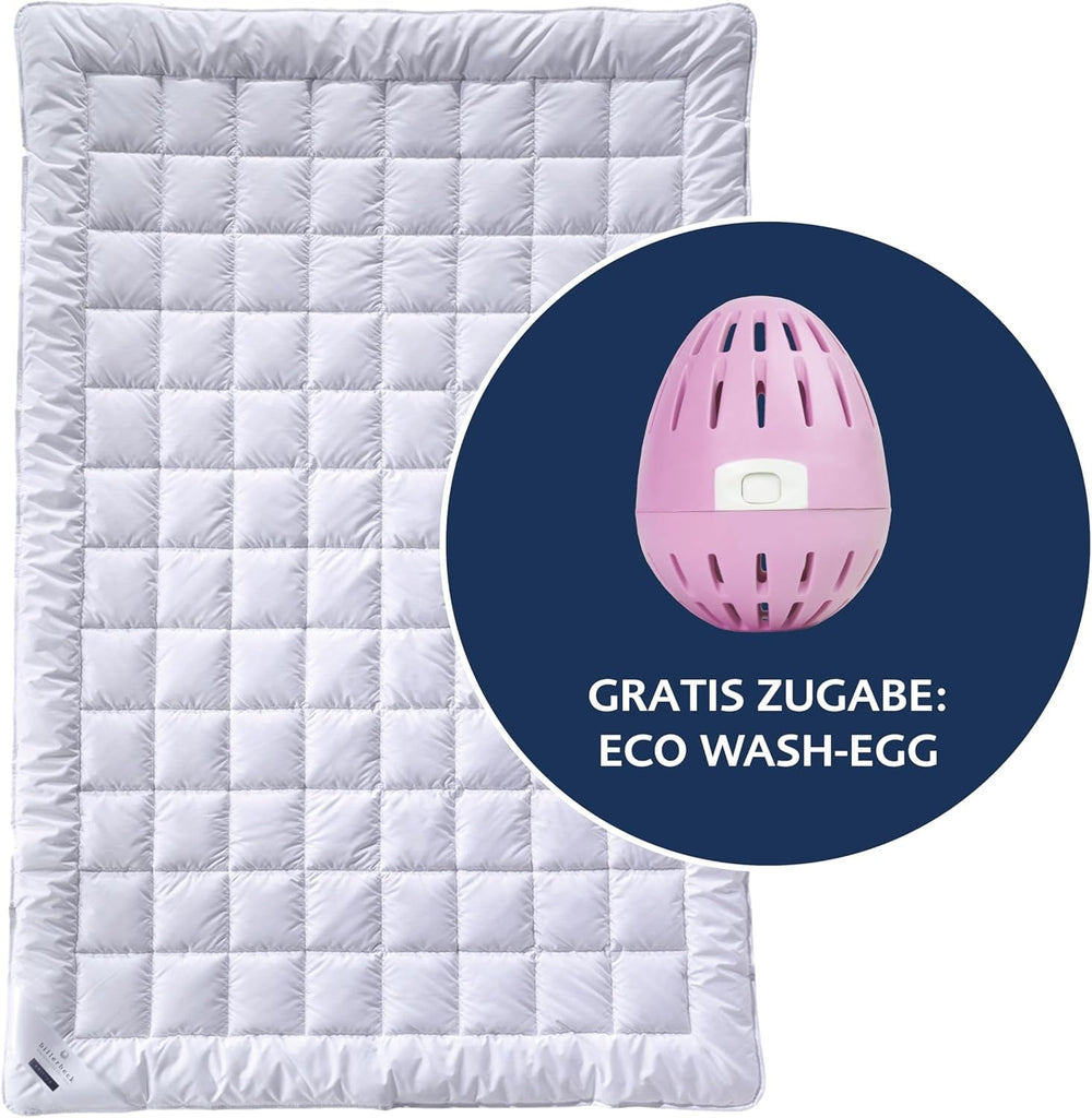 Couette Billerbeck E22 Wash-Star UNO - couette toutes saisons - 135 X 200 cm - couette en fibres - Magicfill® - fibres creuses, 100% polyester - avec Eco Wash-Egg Couettes et couettes Naty Shop Summer light (Sl) 135 X 200 Cm