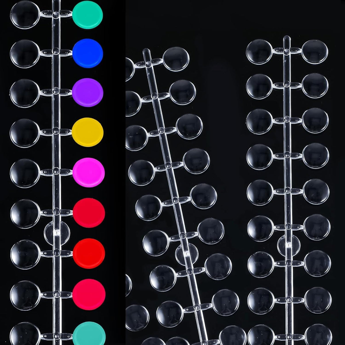 240 pièces Nagel Display Punkt Farbpunkte,Transparent Nail Art Display,Nagellack Displays Rund Für Nagelstudio Und Anfänger,Diy Nail Art Nagelstudios
