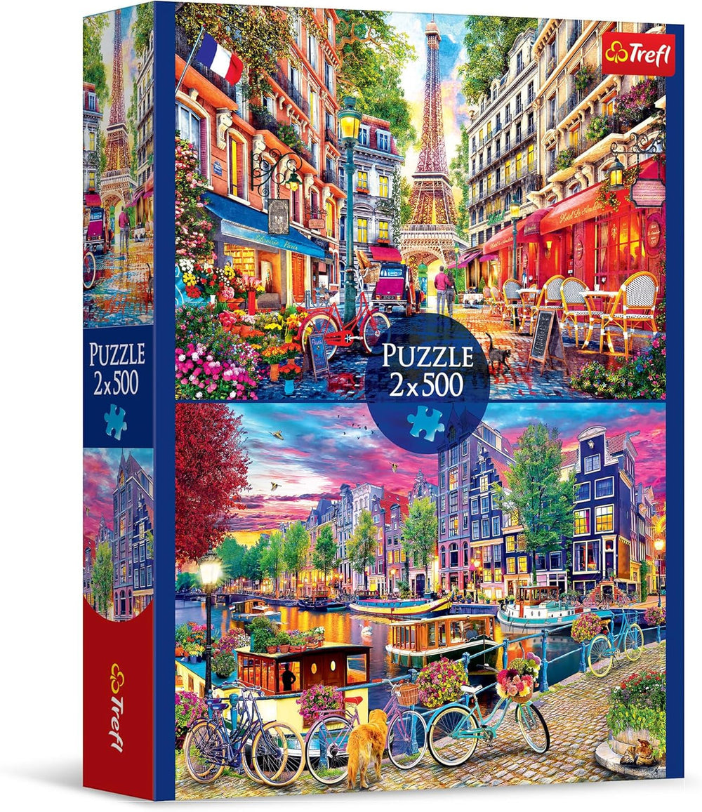 Trefl - Puzzle 2 en 1 : Capitales européennes - 2 X 500 pièces - Ensemble de deux puzzles, bricolage, divertissement créatif, pour adultes et enfants 10+ Puzzle Naty Shop Titre par défaut