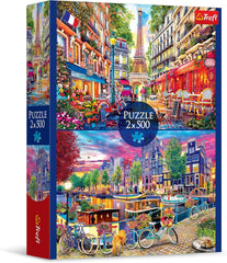 Trefl - Puzzle 2 en 1 : Capitales européennes - 2 X 500 pièces - Ensemble de deux puzzles, bricolage, divertissement créatif, pour adultes et enfants 10+ Puzzle Naty Shop Titre par défaut
