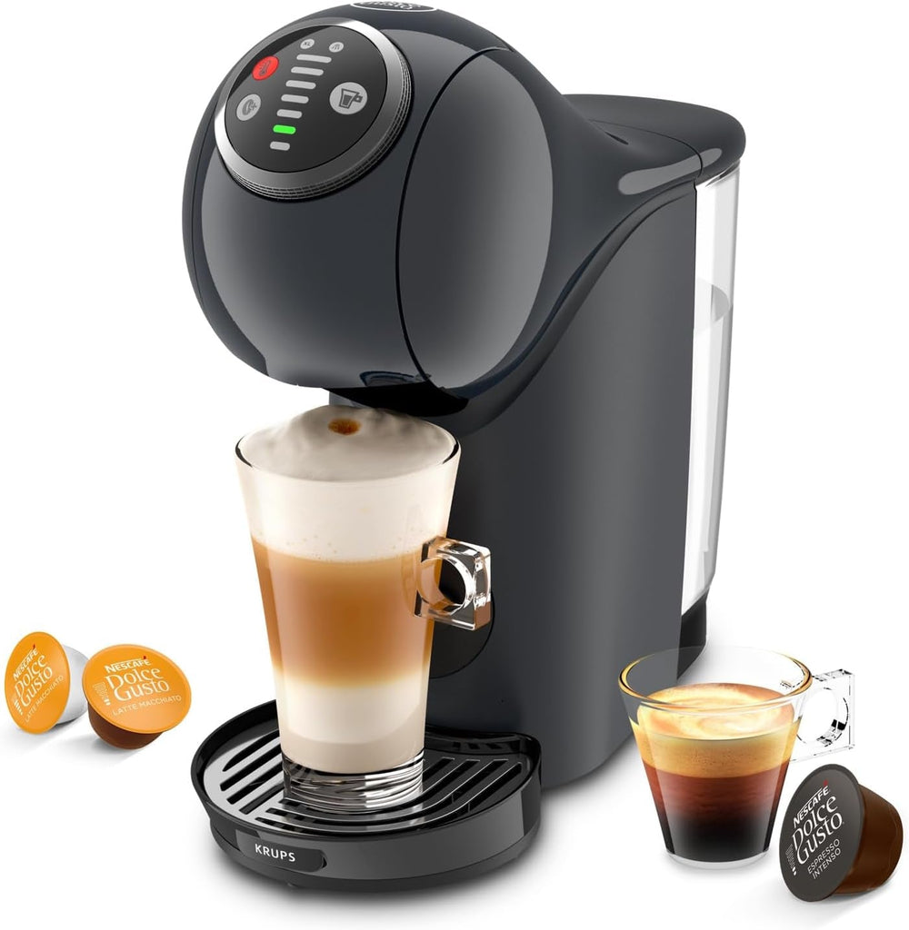NESCAFÉ Dolce Gusto Genio S Plus de Krups, machine à café à capsules compacte, capacité 0,8 litre, 1500 watts, avertisseur automatique de détartrage, gris sidéral, KP340B