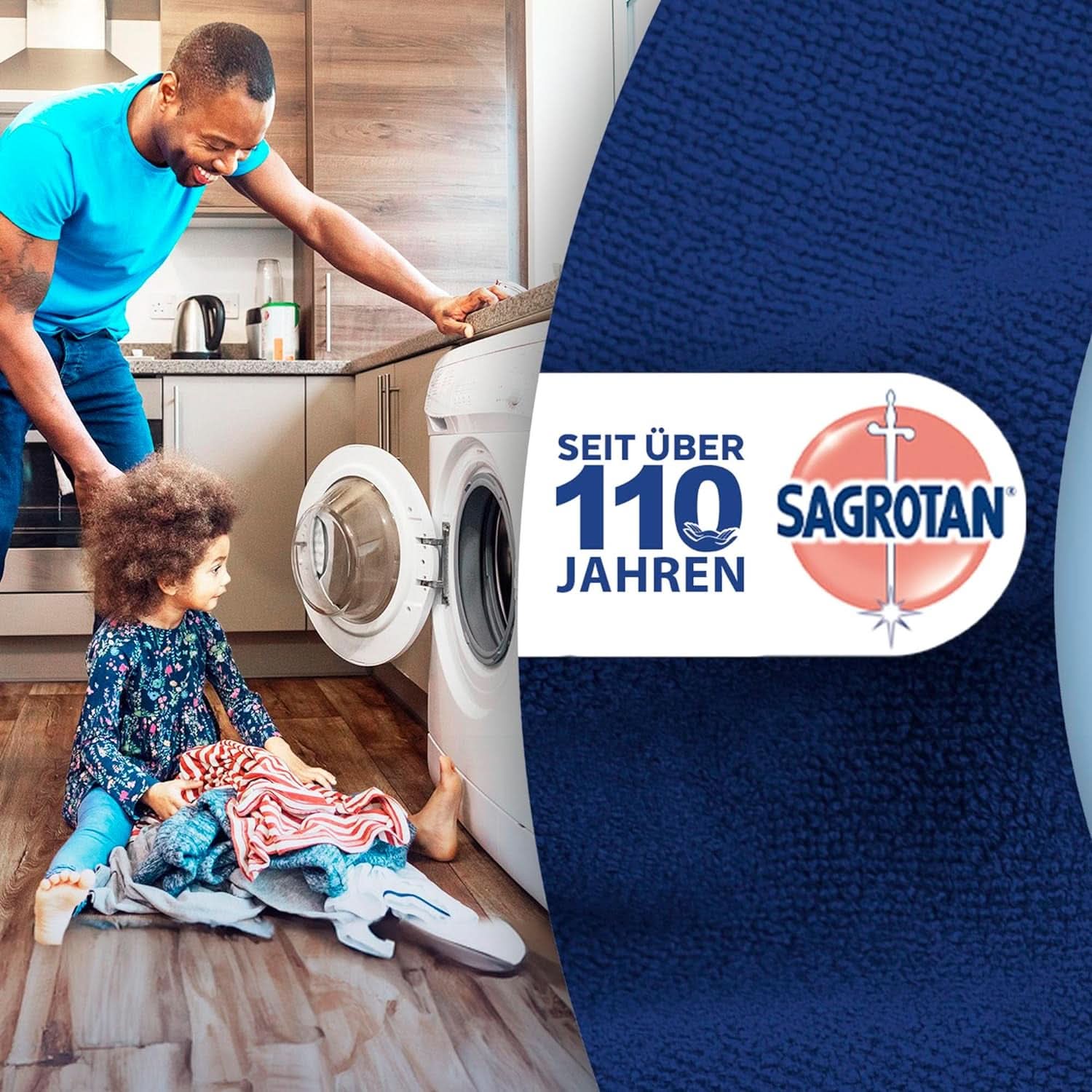 Sagrotan Détergent pour l'hygiène du linge Sky Fresh Recharge - effet désinfectant, pour un linge hygiéniquement propre et frais Détergents à lessive Naty Shop