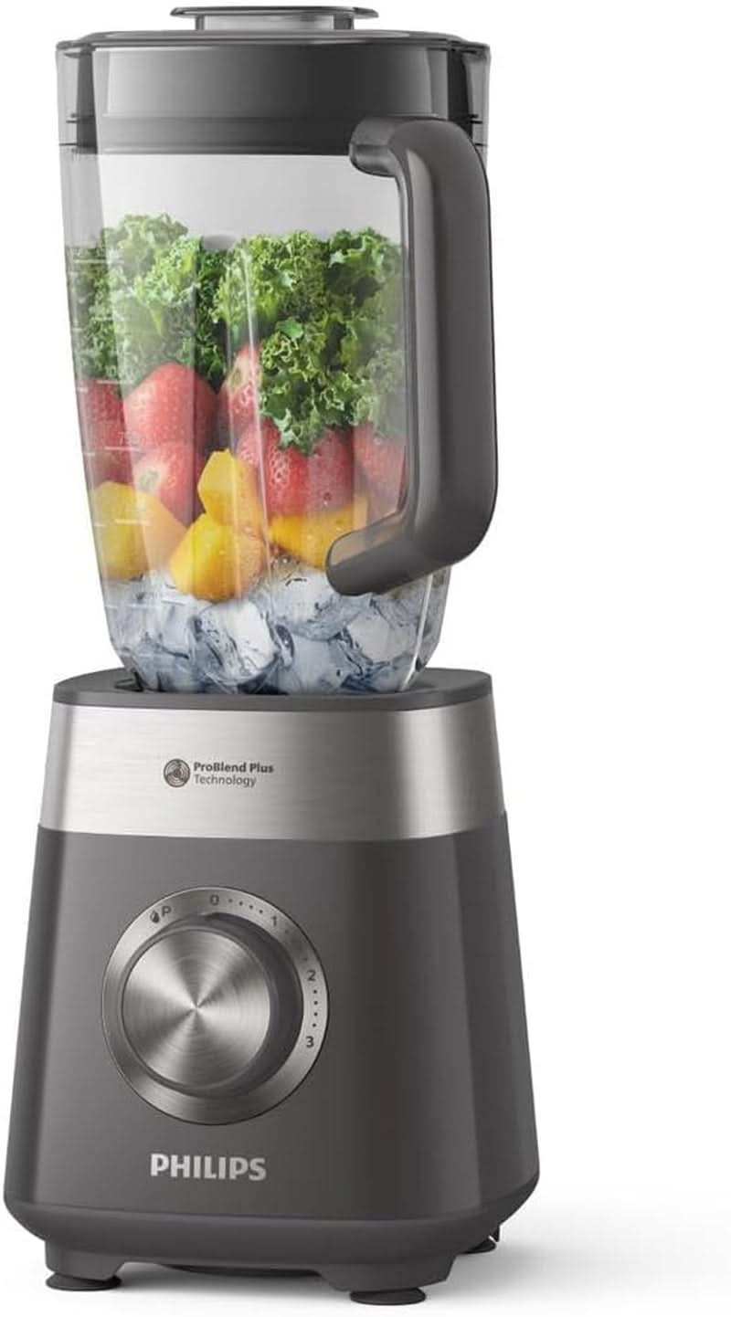 Philips Batteur sur socle et machine à smoothie – 600 W, 2 litres, application Homeid, 2 appareils de cuisson + fonction d'impulsion, Problend, fonction Ice-Crush (HR2291/41) Cuisine Naty Shop 1000 W