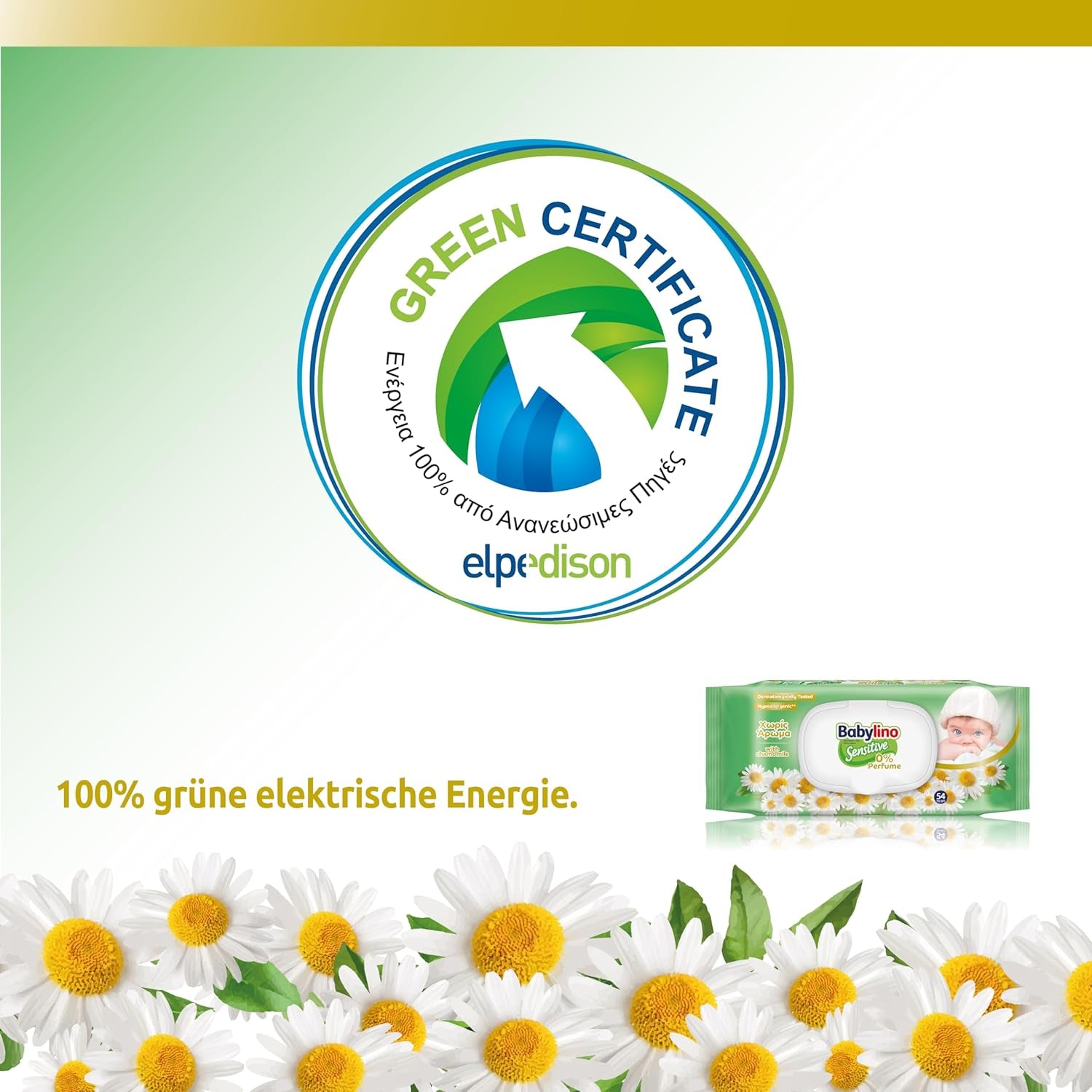 Lingettes pour bébés sensibles, 0 % de parfum, formule 98 % naturelle qui rétablit l'équilibre du pH de la peau, sceau de fraîcheur, 54 lingettes