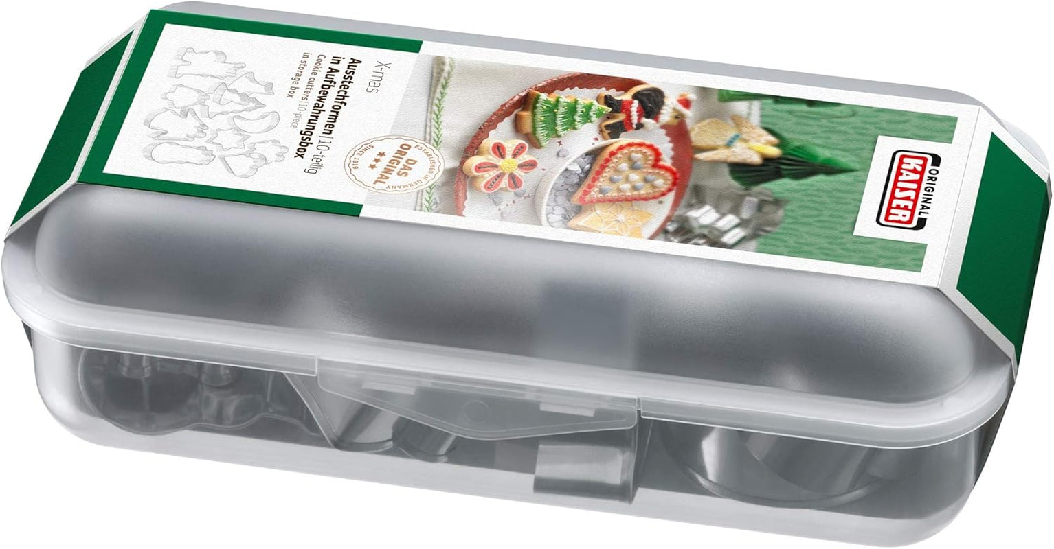 Original Kaiser Lot d'emporte-pièces de Noël 11 pièces avec boîte de rangement Emporte-pièces Emporte-pièces Emporte-pièces/Emporte-pièces/Fondant 23,4 x 12,5 x 7,1 cm