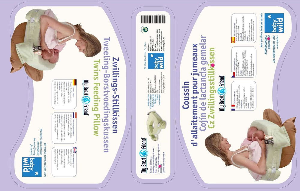 Coussin d'allaitement Zwilling plus, 1 pièce Naty Shop
