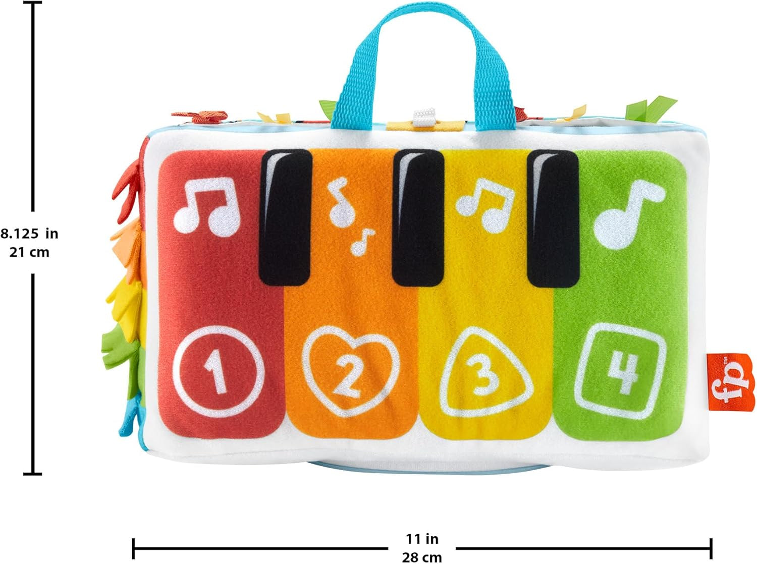 FISHER-PRICE Kick & Play Soft Piano - Piano jouet doux et portable, design évolutif, touches colorées, pour bébés dès la naissance, HND54 Baby Toys Naty Shop