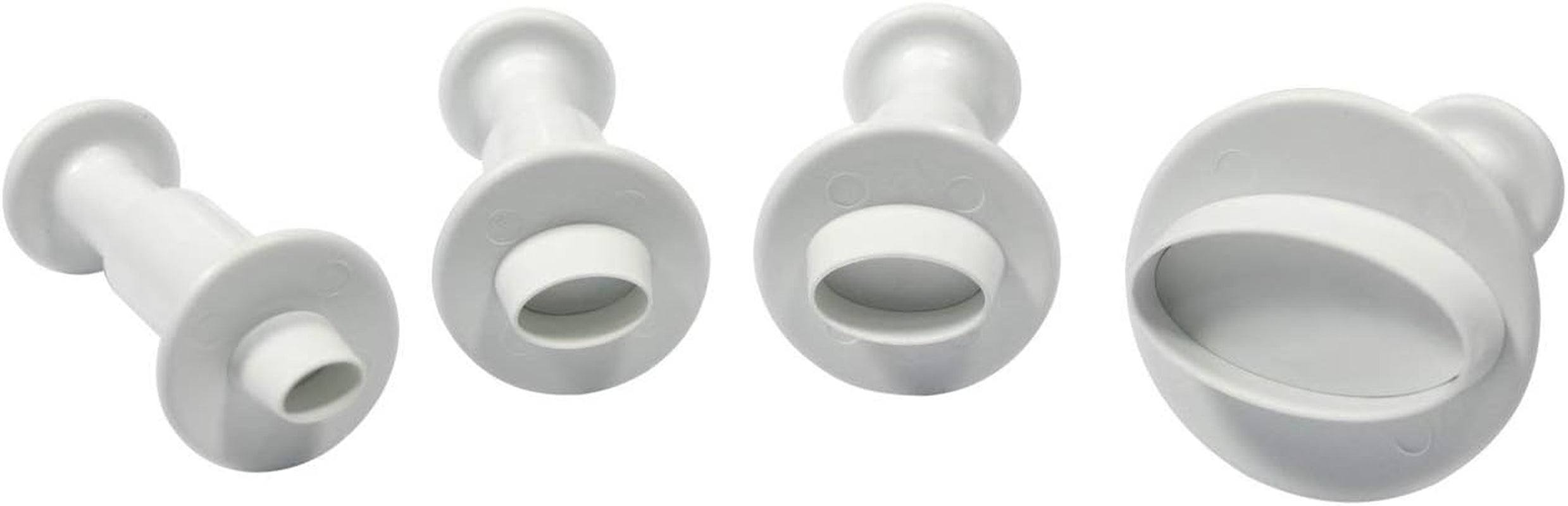 MO154 Matrices de gaufrage ovales, petit, moyen, extra-large format, plastique, blanc, 9 x 2 x 9 cm